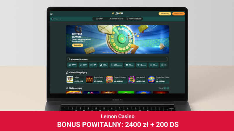 Lemon Casino na ekranie komputera
