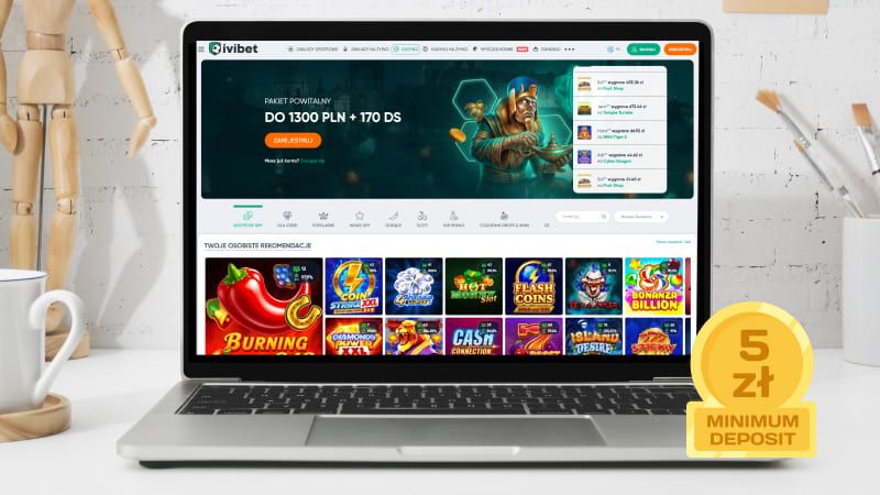Ivibet Casino na ekranie laptopa
