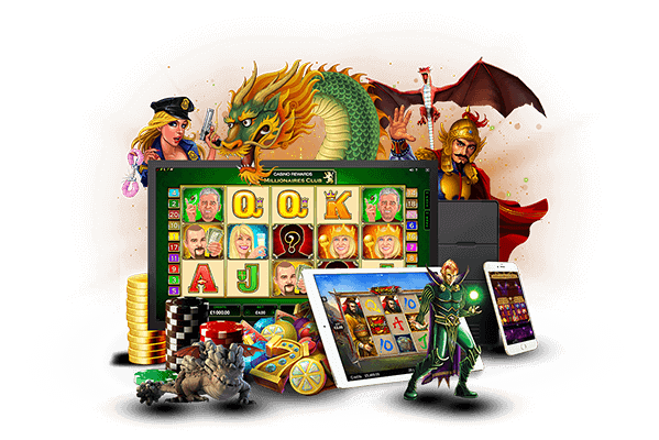 R&oacute;żne postacie z gier automatowych i automaty online na tablecie