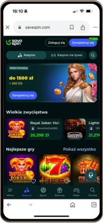 Savospin Kasyno na telefonie kom&oacute;rkowym