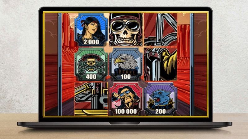 Biker&rsquo;s Bounty Slot na ekranie komputera