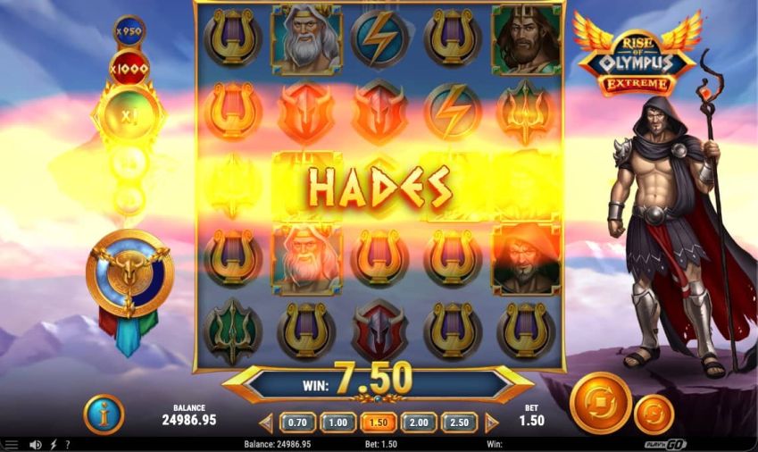 Gra bonusowa w slocie Rise of Olympus Extreme
