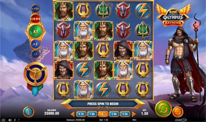 Motyw automatu Rise of Olympus Extreme