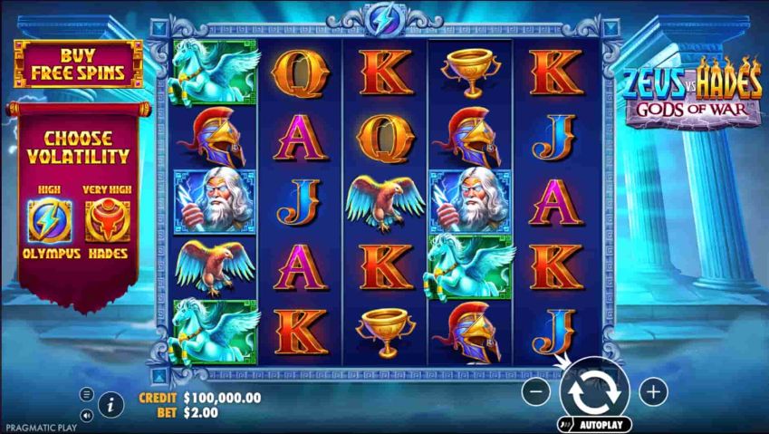 Motyw automatu Zeus vs Hades Gods of War